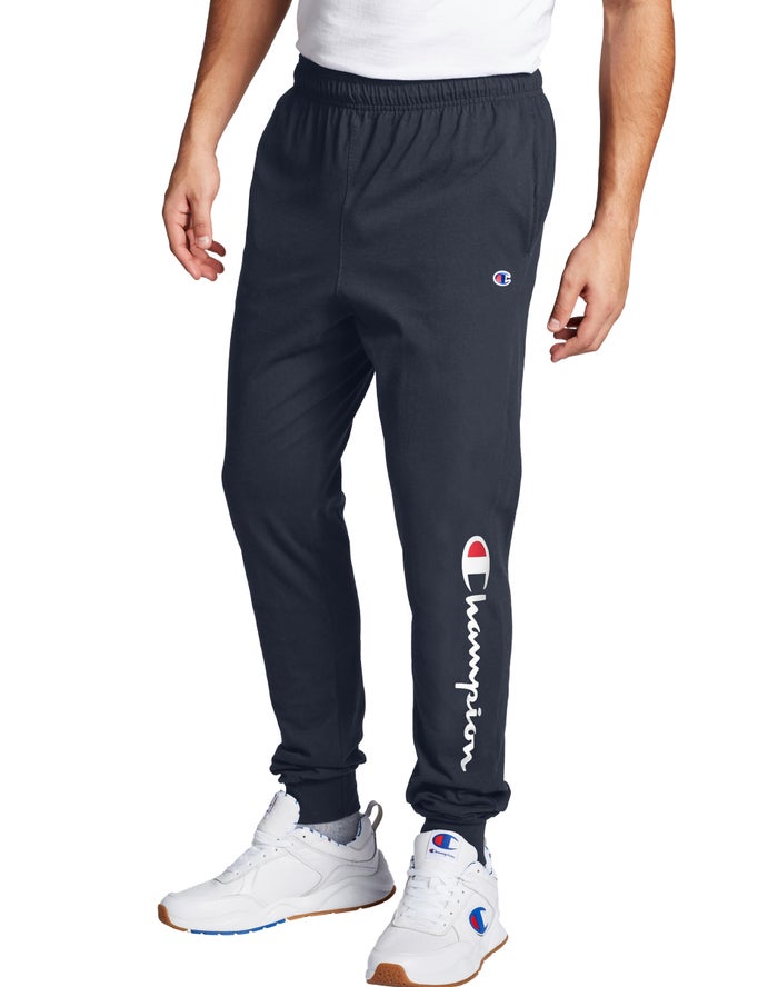 Champion Classic Jersey Script Logo Erkek Joggers Lacivert ( IZNTEF896 )